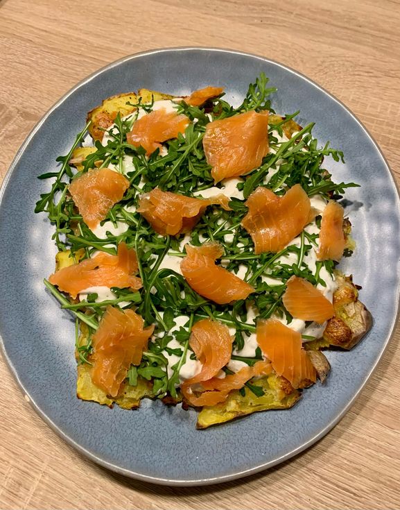Quetschkartoffeln mit Lachs